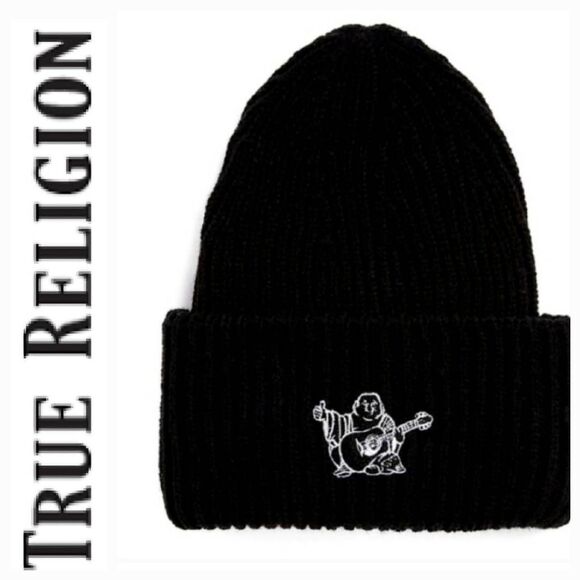 True Religion Other - True Religion Buddha Logo Flip Beanie‎